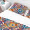 Designart 'Hand Drawn Pattern with Floral Elements' Bohemian & Eclectic Bedding Set - Duvet Cover & Shams
